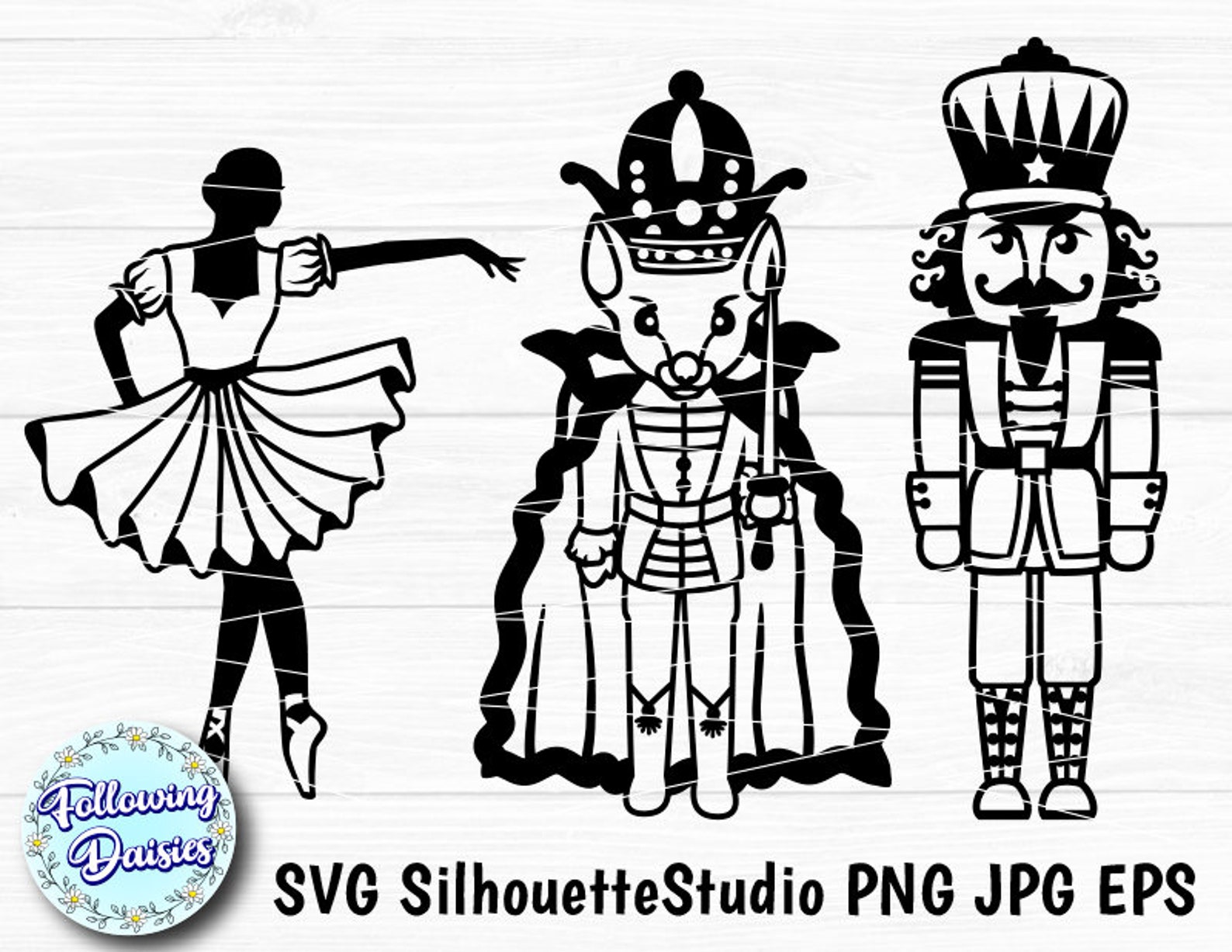 The NUTCRACKER BALLET in SVG Mouse King Ballerina Christmas - Etsy