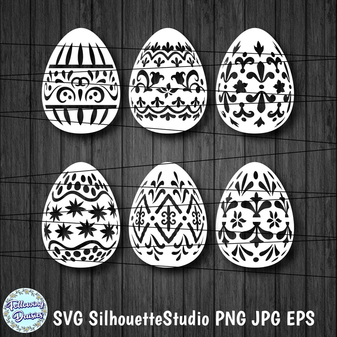 EASTER EGGS SVG, Cut Files for Cricut and Silhouette - Etsy