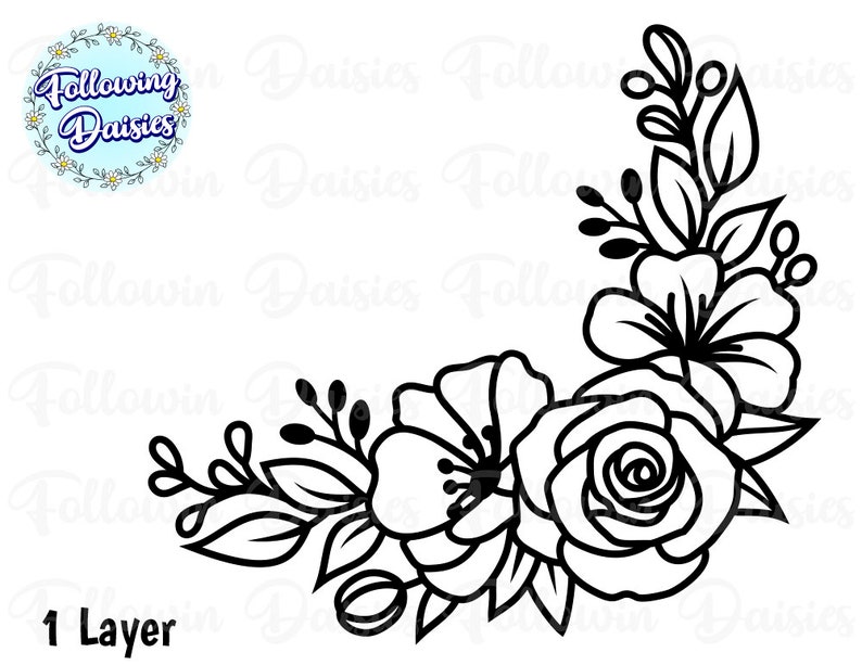 Download Floral Decoration Floral Border Flowers In Svg Cut Files For Cricut And Silhouette Flower Corner Flowers Paper Cut Template Bouquets Clip Art Art Collectibles Jewellerymilad Com