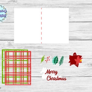 JULKORT SVG, God Jul, Kortmall, Julkort för Cricut, Julhälsningskort, Klippfiler för Cricut och Silhouette bild 5
