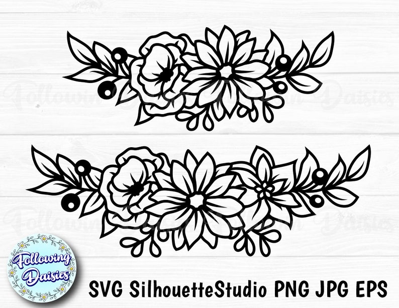 Free Free 72 Silhouette Flower Border Svg Free SVG PNG EPS DXF File