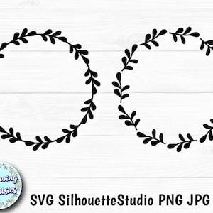 WREATHS in SVG, Circle wreath, Monogram wreath, Laurel wreath, Paper cut template, Svg files for cricut and silhouette