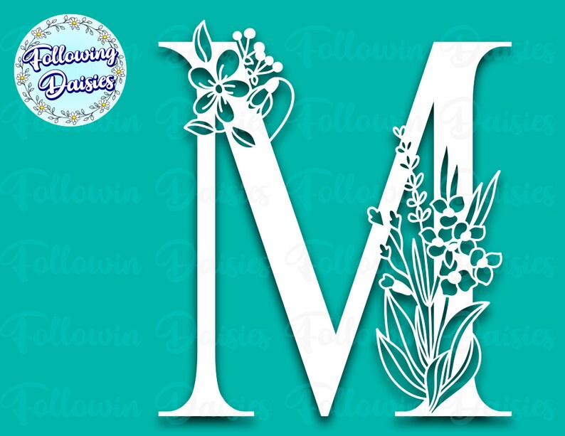 Download LETRA M Floral en SVG Letra M decorada con flores Archivos ...