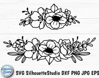 FLOWERS SVG, Bouquets svg, Flowers svg cricut, Flowers svg, Floral border svg, Flowers svg file, Cut files for cricut and Silhouette