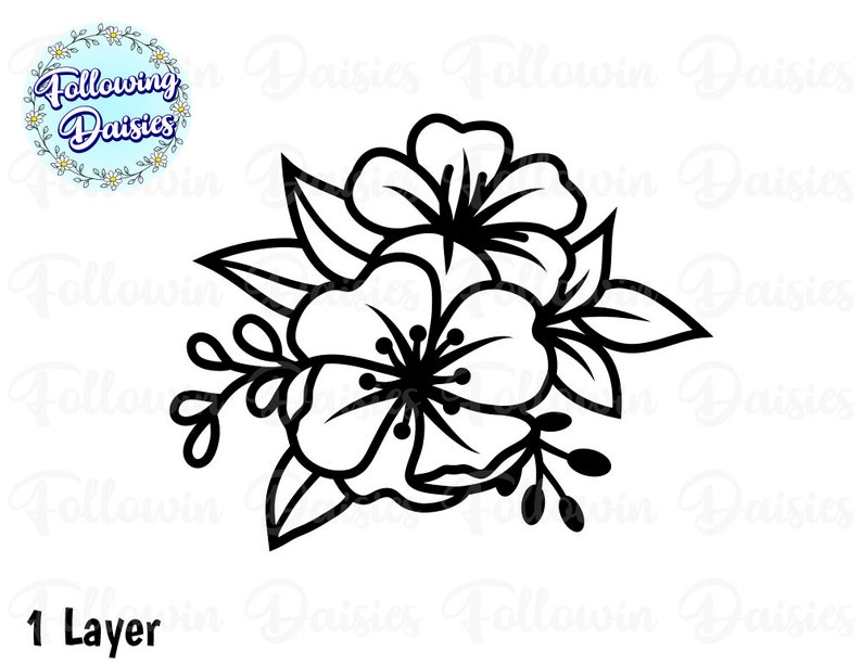 Paper cut template Cut files for cricut and Silhouette Bouquets Flower border Floral decoration FLOWERS in SVG Flowers