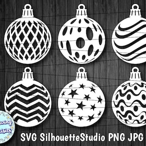 CHRISTMAS BALLS in SVG No.3, Christmas decorations, Christmas ornamet stencil, Christmas ornament svg, Svg files for Cricut and Silhouette