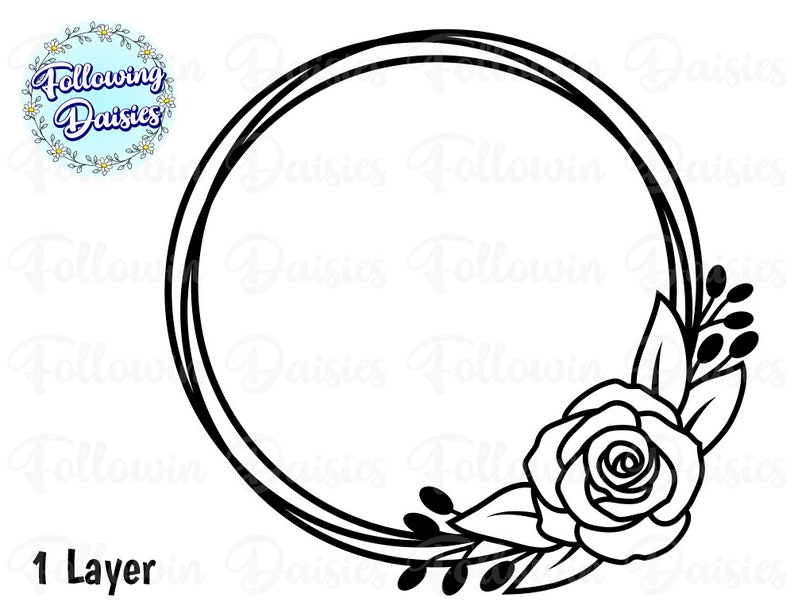 Free Free 341 Silhouette Flower Wreath Svg SVG PNG EPS DXF File
