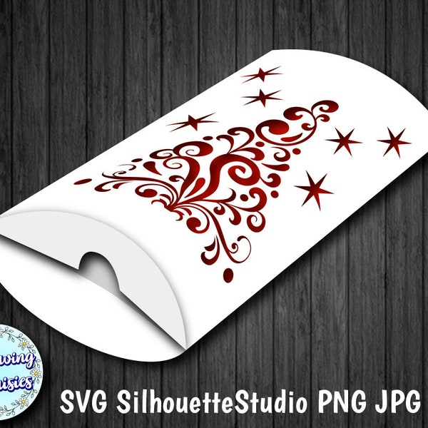 BOX cadeau de Noël en SVG, Boîte de Noël, Fichiers de découpe pour Cricut et Silhouette, Téléchargement immédiat