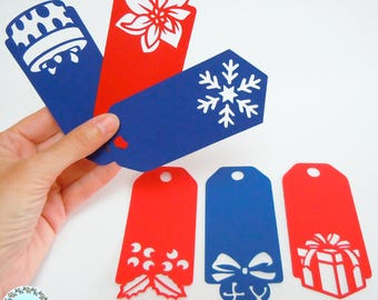 GIFT TAGS in SVG format No2, Christmas tags, Christmas, Christmas decoration, Svg files for Cricut and Silhouette, Paper cut template