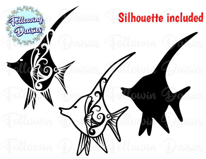 Download Instant Download Fish In Svg Fish Silhouette Svg Files For Cricut And Silhouette Paper Cut Template Clip Art Art Collectibles Golden City Vn