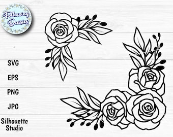 FLOWERS in SVG Roses Bouquets Floral Decoration Flowers | Etsy