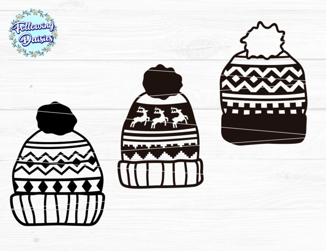 CHRISTMAS HATS SVG Winter Hat Svg Christmas Ornamentes Svg Etsy