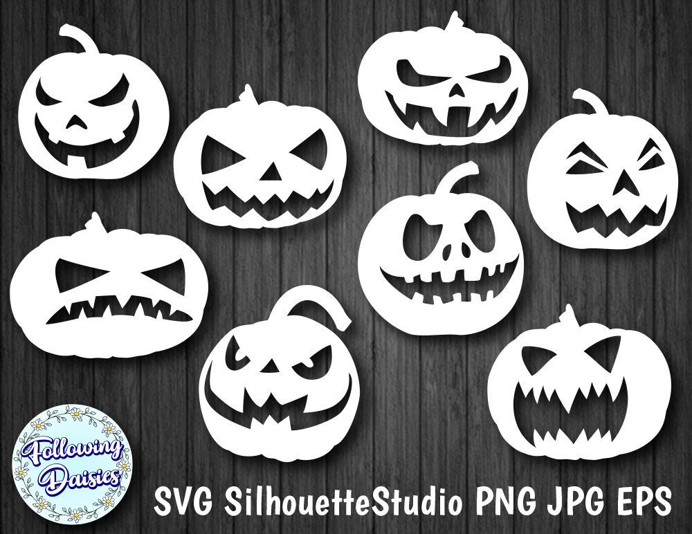 CALABAZAS en SVG Calabazas con caras terroríficas Halloween - Etsy México CALABAZAS en SVG Calabazas con caras terroríficas Halloween - Etsy México