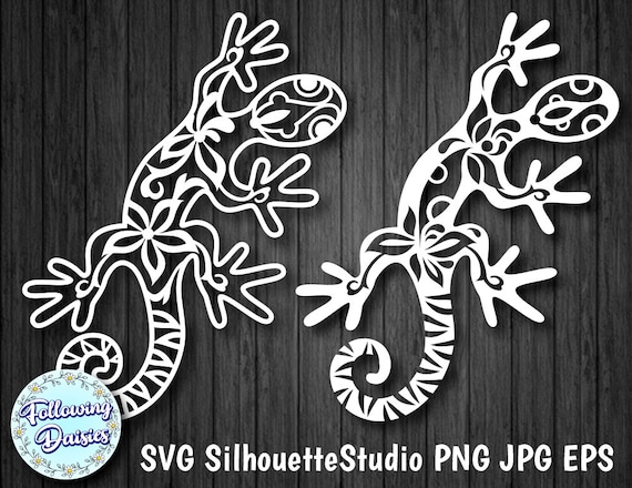 Download Gecko Lizard Silhouette Lizard In Svg Paper Cut Template Svg Files For Cricut And Silhouette Instant Download Clip Art Art Collectibles