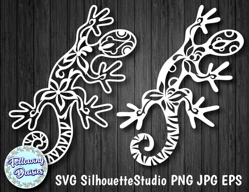 Download Gecko Lizard Silhouette Lizard In Svg Paper Cut Template Svg Files For Cricut And Silhouette Instant Download Clip Art Art Collectibles
