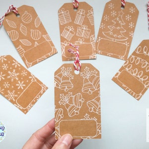 Cadeau de NOËL TAGS SVG, étiquettes de Noël, étiquettes de Noël Cricut, fichiers svg d'étiquette de cadeau de Noël, fichiers Svg pour Cricut et Silhouette