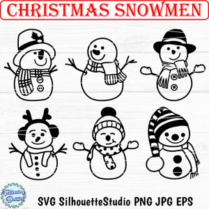 SNOWMEN SVG, Christmas Svg, Snowman Cut File, Christmas Decoration ...