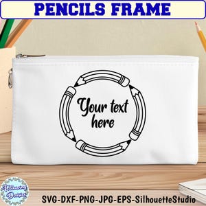 MOLDURA DE LÁPIS SVG, De volta à escola svg, Arquivos svg escolares, Material escolar svg, Imagens svg escolares, Arquivos svg para cricut e silhouette