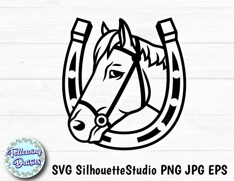 HORSESHOE and HORSE head SVG Ranch Equestrian Farm Horse | Etsy