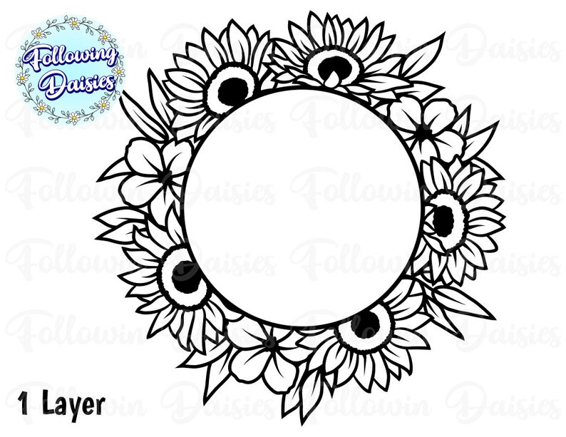 Free Free 277 Sunflower Circle Border Svg SVG PNG EPS DXF File