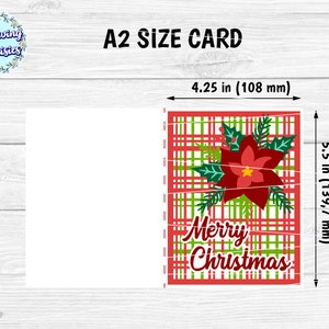 JULKORT SVG, God Jul, Kortmall, Julkort för Cricut, Julhälsningskort, Klippfiler för Cricut och Silhouette bild 4