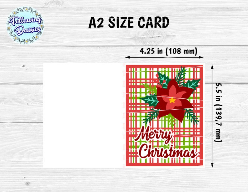 JULKORT SVG, God Jul, Kortmall, Julkort för Cricut, Julhälsningskort, Klippfiler för Cricut och Silhouette bild 4