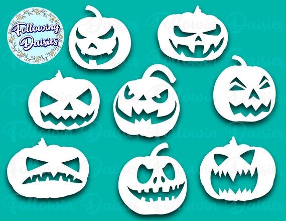 CALABAZAS en SVG Calabazas con caras terroríficas Halloween - Etsy México CALABAZAS en SVG Calabazas con caras terroríficas Halloween - Etsy México