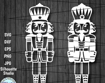 The NUTCRACKER in SVG, Christmas templates en svg, Christmas decoration, Svg files for Cricut and Silhouette, Paper cut template