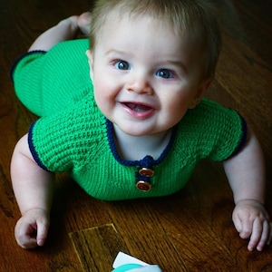 Baby Romper Knitting Pattern Download - Wesley Romper Onesie