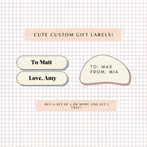 Personalized Gift  Label Sticker | Cute Custom Gift Labels | Colorful Gift Labels | | Handmade Sticker | Minimal Aesthetic