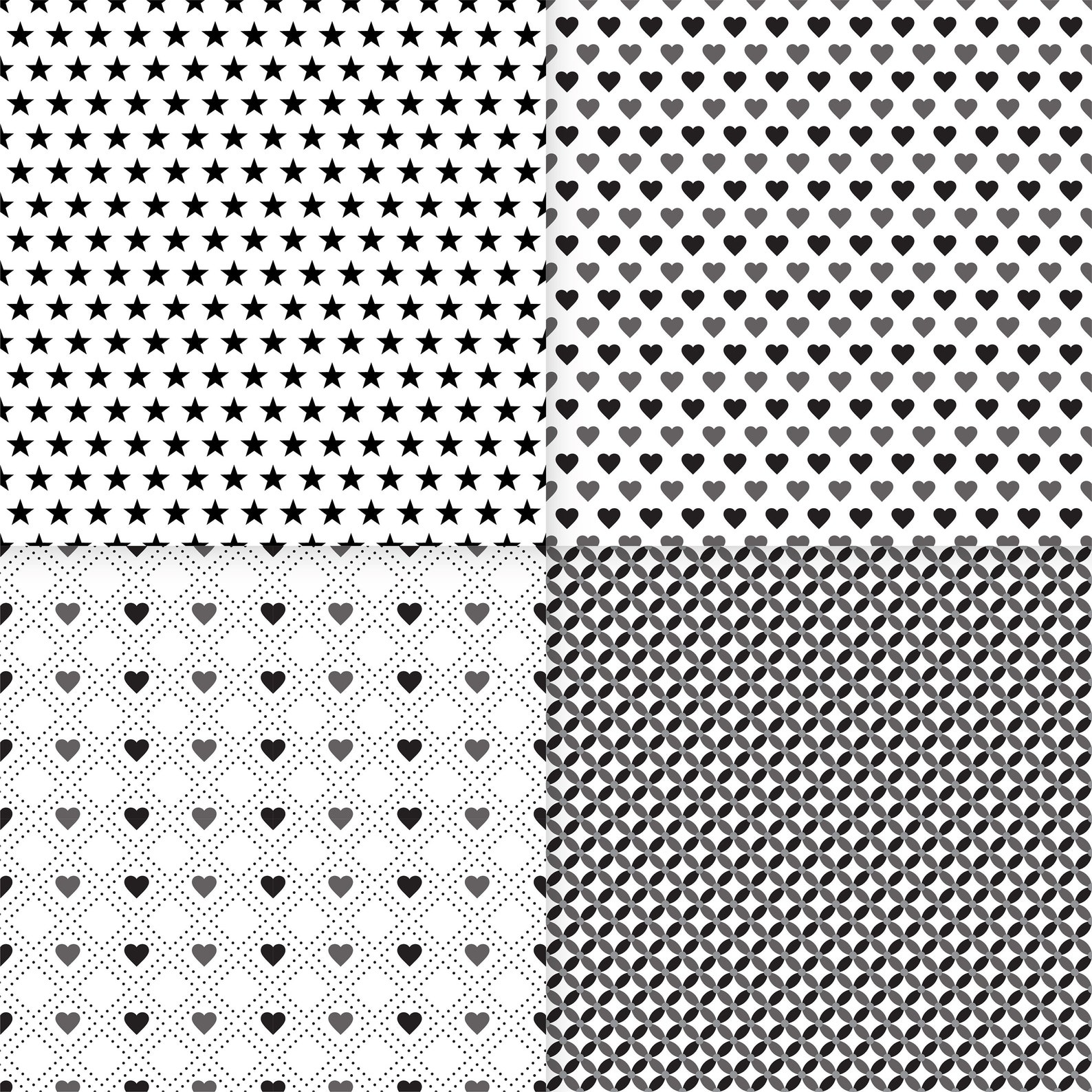 Seamless Black and White Basic Patterns, Seamless Black and White ...