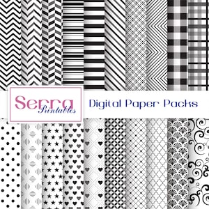 Nahtlose schwarz-weiße Grundmuster, nahtloses schwarz-weißes Digitalpapier, nahtlose schwarz-weiße Texturen