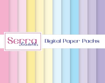 Shades of Baby Pastel colors Digital Paper pack