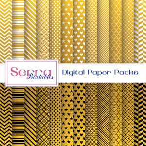 Gold Basic Patterns, Gold Digital paper, Gold Basic Textures