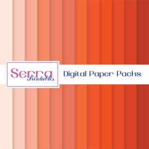 Shades of Orange Digital Paper pack