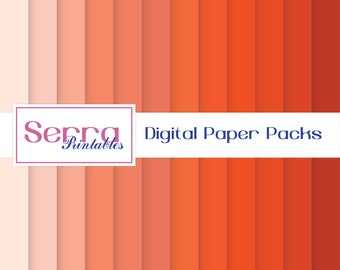 Shades of Orange Digital Paper pack