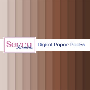 Pacote de papel digital Tons de Marrom