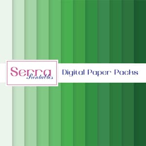 Shades of Green Digital Paper pack