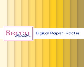 Yellow Digital Paper, 12 X 12, Solid Yellow Color, Solid Yellow Paper,  Instant Download, Scrapbooking Paper, Yellow Background, Paper Pack 