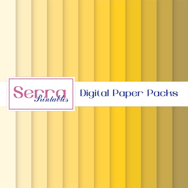 Shades of Yellow Digital Paper pack