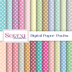 Seamless Pastel Polka Dots Patterns, Seamless Pastel Polka Dots Digital paper, Seamless Pastel Polka Dots Textures