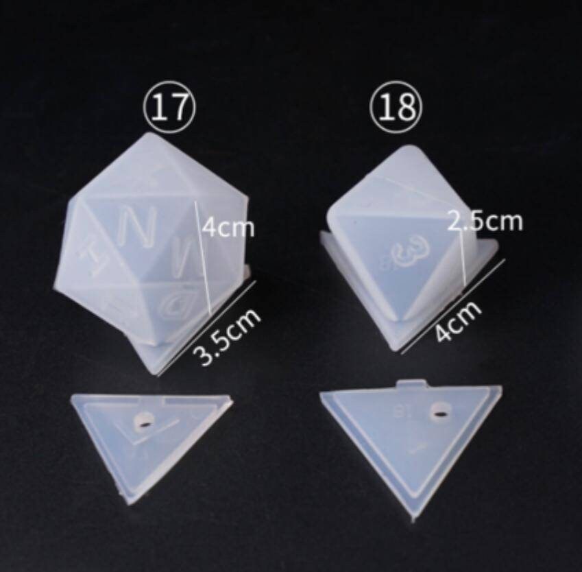 18 styles dice resin mold dice epoxy dice square irregular Etsy