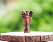 Mahogany Obsidian Angel Natural Handmade Carved Amethyst Angel Crystal Statue Feng Shui Home Decor Gemstone Reiki Healing Stone 2 quot Approx