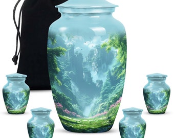 Eternal Spring Heavenly Memorial Urns For Human Ashes Keepsake Upto 200 Cubic Inches Peaceful Nature Keepsake Adult Cremation Urns For Mom