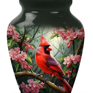 Custom Engraved Cardinal Bird Memorial Urn Upto 200 Cubic Inches Nature-themed Urns For Ashes Keepsake Adult Urns For Human Ashes Men