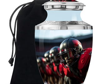 Elegant Sports Urn for Football Players Cremation Urns For Human Ashes Adult Female Upto 200 Cubic Inches Athlete Football Player Tribute