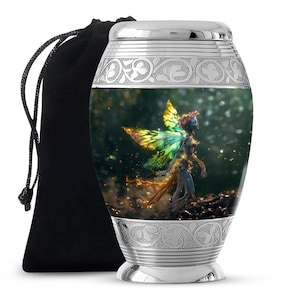 Enchanted Forest Fairy Magical Funeral Urns For Ashes Upto 200 Cubic Inches Mystical Fantasy Whimsical Fireflies Cremation Urn For Ashes