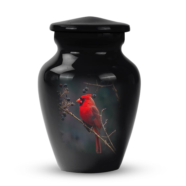 Cardinal Bird Urn for Human Ashes Adult 1-200 Cubic Inches Nature Themed Tribute Wildlife Inspired Urn for Ashes with Sleek Matte Finish Urn