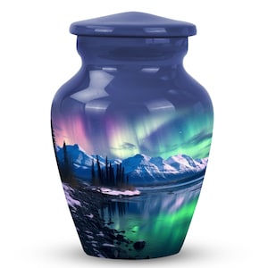 Aurora Borealis Nature-Inspired Northern Lights Urns For Cremation Ashes Upto  Cubic Inches Keepsake Urns For Adult Male Dad