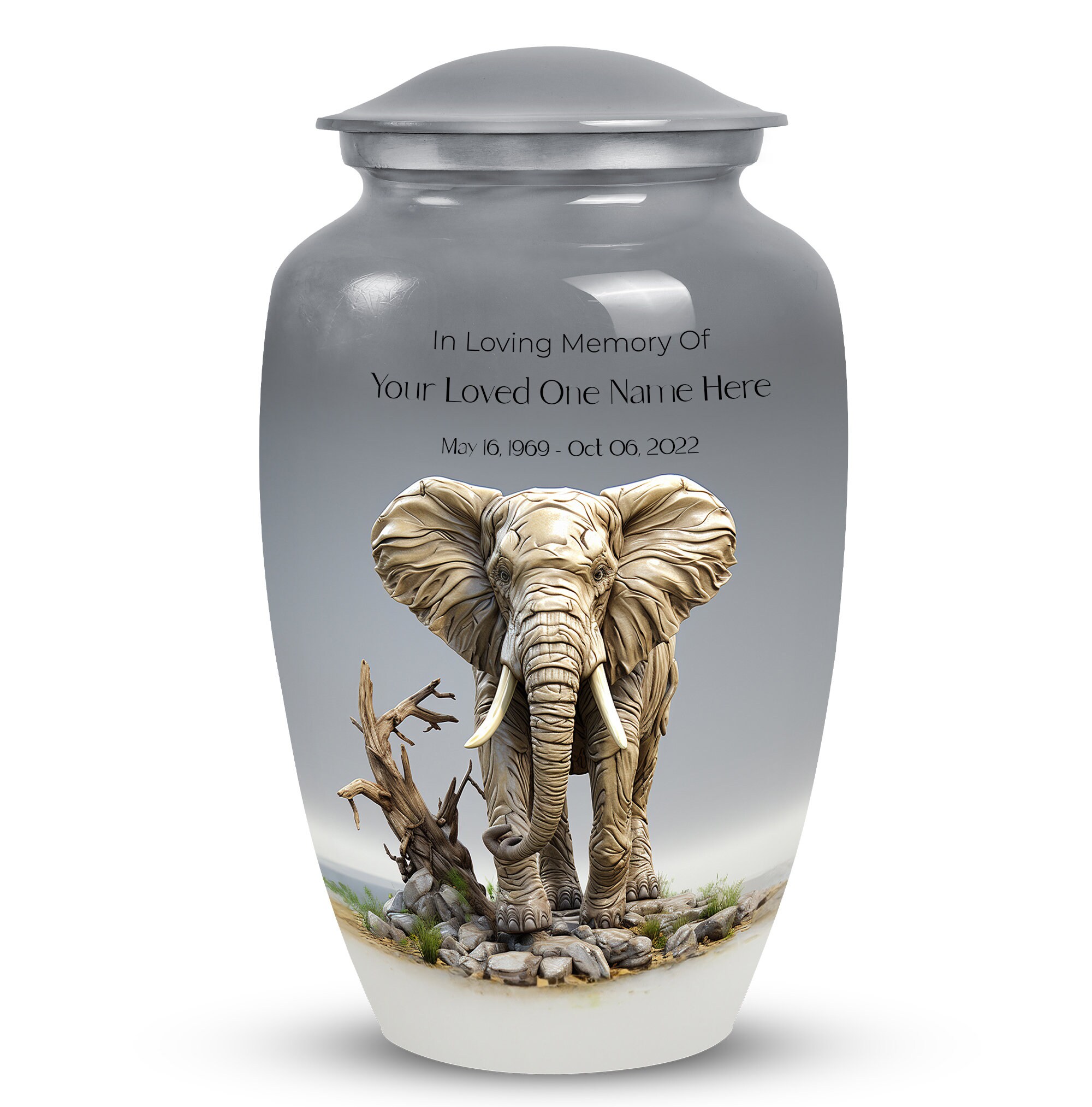 Handmade Wildlife Elephant Cremation Urns for Adult Ashes Women Upto